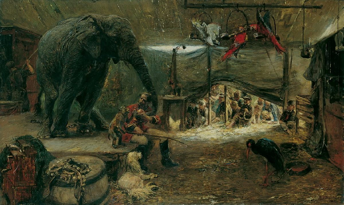 L'elefante e la scimmia del circo